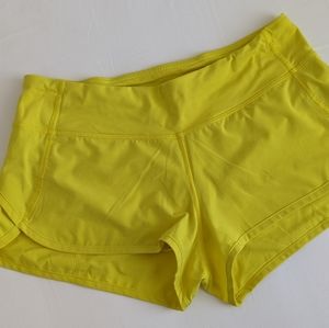 Lululemon yellow athletic shorts – W size 6